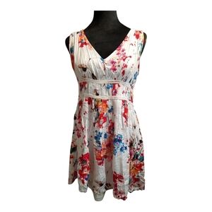 Entro Colorful Floral Mini Dress Small